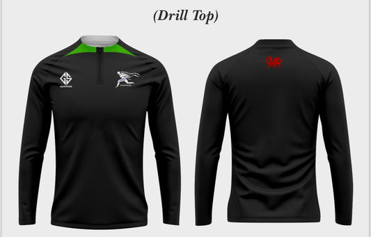 Harriers Club sublimated Compression 1/4 Zip