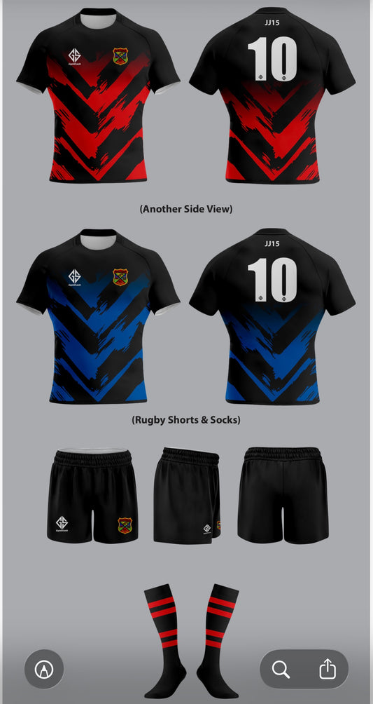 Rhyd RFC Full Playing Kit - Muscle fit jersey