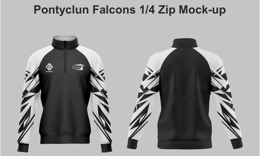 Pontyclun Falcons sublimated 1/4 Zip