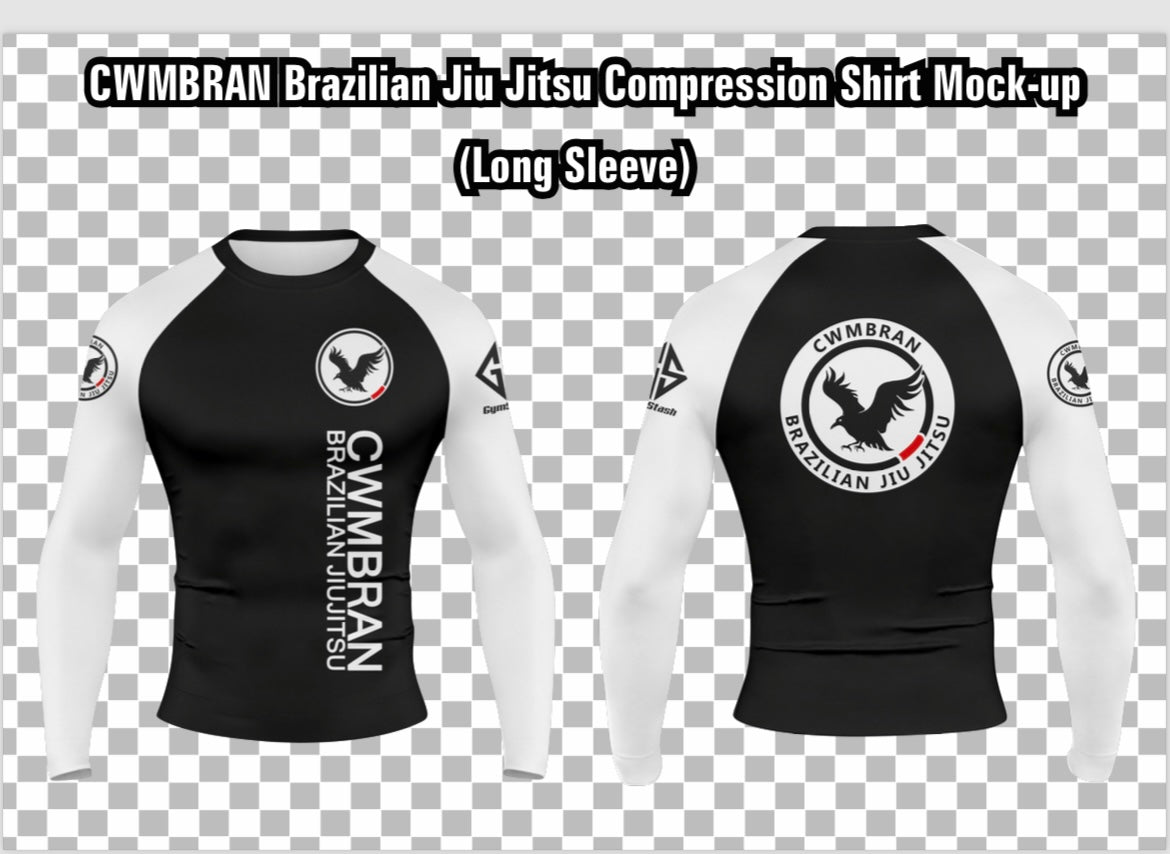 Compression Top Cwmbran Jiu Jitsu Club sublimated Long Sleeve T