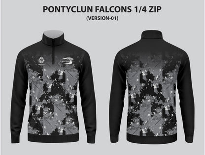 Pontyclun Falcons sublimated 1/4 Zip