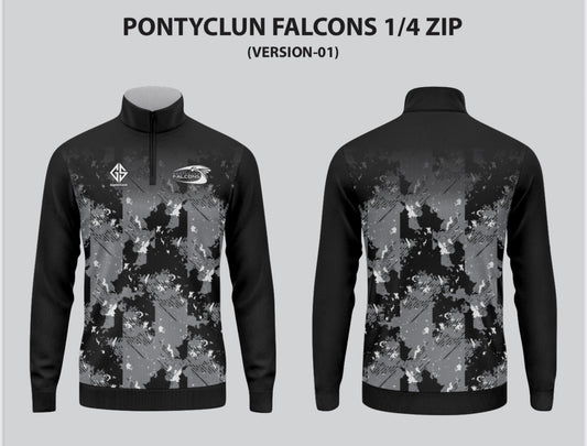 Pontyclun Falcons sublimated 1/4 Zip