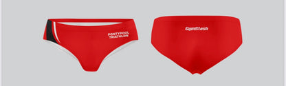 Pontypool Triathlon Swim Trunks Red 1