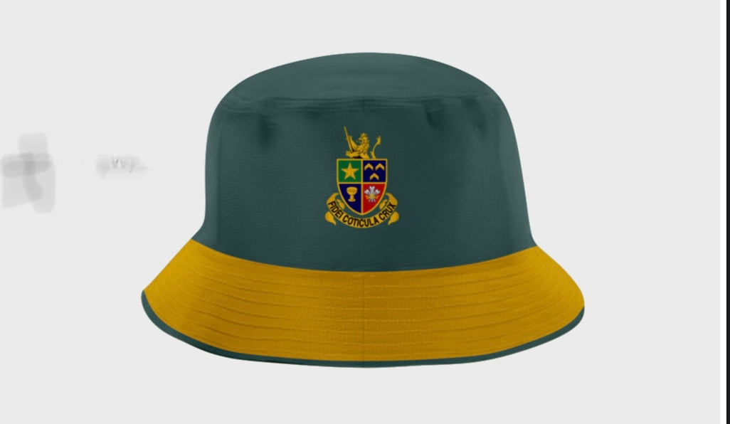 Childrens Bucket Hat All Green top